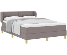 Kiemas lova su čiužiniu Taupe 140 x 190 cm audinys
