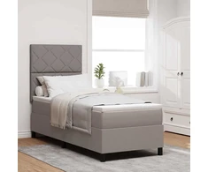 Kiemas lova su čiužiniu su galvūgalio Taupe 80 x 200 cm audinys