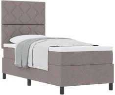 Kiemas lova su čiužiniu su galvūgalio Taupe 80 x 200 cm audinys