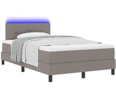 Kiemas lova su LED juostelėmis Tortora 120 x 200 cm audinys
