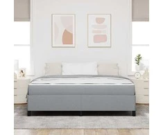 Kiemas lova Šviesiai pilka 180 x 200 cm audinys