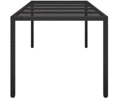 Sodo stalas Gryna juoda 250 x 100 x 75 cm poliratanas