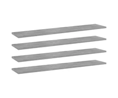 Knygų lentynos plokštės, 4vnt., betono, 100x20x1,5cm, MDP