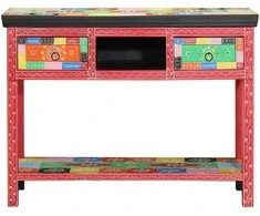 Konsolinis stalas su stalčių Įvairiaspalvis 100 x 30 x 77 cm