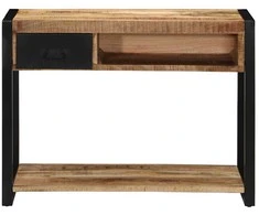 konsolinis stalas 100x35x75 cm Tvirtas neapdorotas medis Mango