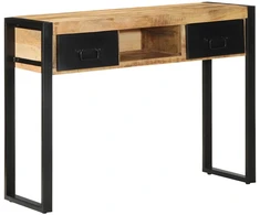 konsolinis stalas 100x35x75 cm Tvirtas neapdorotas medis Mango