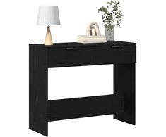 Konsolinis stalas su stalčių Juodas ąžuolas 30 x 36 x 75 cm