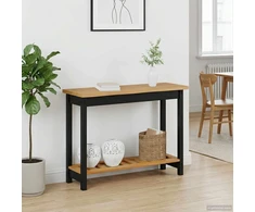 VidaXL Konsolinis stalas su lentyna EKAI Juoda 112 x 35 x 76 cm