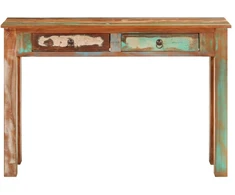 Konsolinis staliukas, 110x30x75cm, perdirbtos medienos masyvas