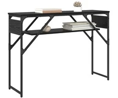 KonsolinisStaliukas Juodas ąžuolas 105x30x75cm Apdirbta mediena