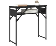 KonsolinisStaliukas Juodas ąžuolas 75x30x75cm Apdirbta mediena