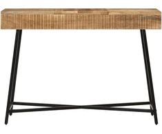 Kosmetinis staliukas, 105x35x75cm, mango masyvas ir geležis