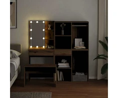Kosmetinis staliukas su LED, artisano ąžuolo, apdirbta mediena