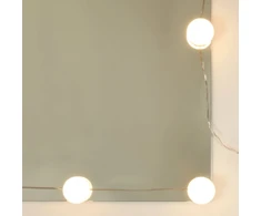 Kosmetinis staliukas su LED/spintelėm, dūminio ąžuolo, mediena