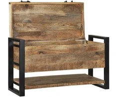 Saugojimo dėžė Ruda 80 x 35 x 45 cm Mango medienos masyvas