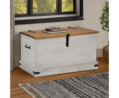 laikymo skrynia HALDEN Balta 91x48x47 cm medžio masyvo pušis