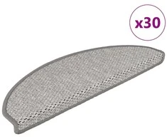 Laiptų kilimėliai Lipni Sisal-Look 30 vnt 65x21x4 cm Platina