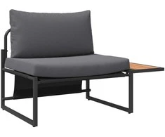 Lauko baldų komplektas Lauko plieniniai sėdimieji 2 pcs Antracitas Plienas