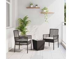 Lauko baldų komplektas Sodo Bistro Rinkinys 3 vnt. Juoda poliratanas