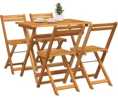 Lauko baldų komplektas Bistro komplektas 5 pcs Natūralus aliejus