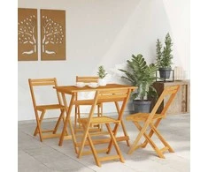 Lauko baldų komplektas Bistro komplektas 5 pcs Natūralus aliejus