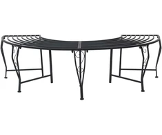 Lauko baldų komplektas Medžio suolelis 4-Vietų skaičius 160 x 80 x 44 cm Plienas Juoda