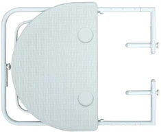 Pakabinamas balkono stalas, baltas, 60x64x83,5cm, plastikas