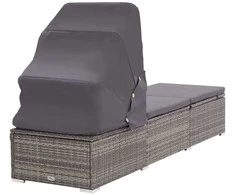 Lauko baldų komplektas Sodo valgomojo komplektas 5 pcs Pilka Kietos akacijos mediena