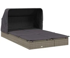 Lauko baldų komplektas Sodo valgomojo komplektas 7 pcs Pilka Kietos akacijos mediena