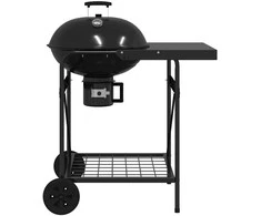 Lauko grilis su ratu Juoda 91 x 71 x 107 cm metalas