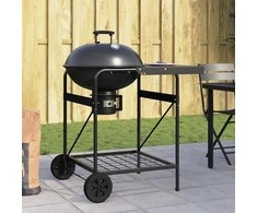 Lauko grilis su ratu Juoda 91 x 71 x 107 cm metalas