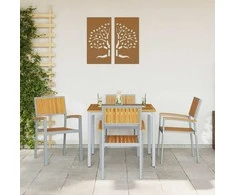 Susilankstantis krėslas 4 pcs Ruda 56 x 57 x 87 cm