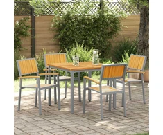 Susilankstantis krėslas 4 pcs Ruda 56 x 57 x 87 cm