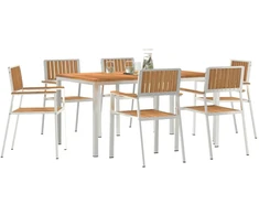 Lauko valgomojo komplektas 7 vnt. 150 x 90 x 75 cm