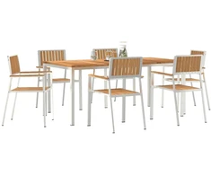 Lauko valgomojo komplektas 7 vnt. 180 x 90 x 75 cm