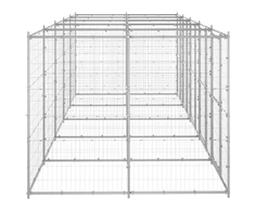 Lauko voljeras šunims, galvanizuotas plienas, 12,1m²