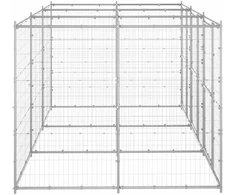 Lauko voljeras šunims, galvanizuotas plienas, 7,26m²