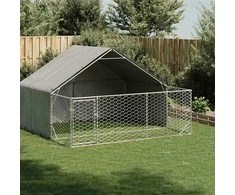 Lauko voljeras šunims su aptvaru, 3x3x1,9m, plienas