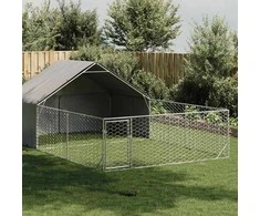 Lauko voljeras šunims su aptvaru, 6x3x1,9m, plienas