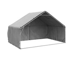 Lauko šunų voljeras su stogeliu, 3x2x1,9 m, cinkuotas plienas