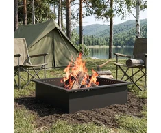 Laužavietės žiedas Juoda 90 x 90 x 25 cm Plienas