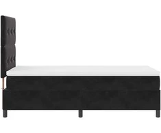 LED Čiužinio Lova su čiužiniu Juodas 90 x 200 cm Aksomas
