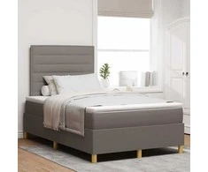 LED Čiužinio Lova su čiužiniu Taupe 120 x 200 cm audinys