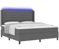LED Čiužinio Lova Tamsiai pilka 180 x 200 cm audinys