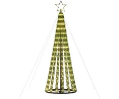 Šviečianti Kalėdų eglutė, 180cm, 275 šiltos LED, kūgio formos