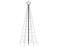 Šviečianti Kalėdų eglutė, 180cm, 220 spalvotų LED, kūgio formos