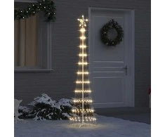 LED Kalėdų medis s stovu Šilta balta 51 x 51 x 190 cm metalas
