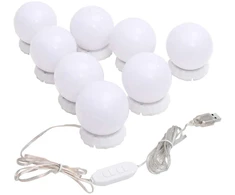 LED lemputės veidrodžiui, 8vnt., šiltos ir šaltos baltos