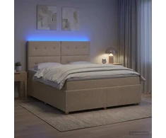Lova LED lovos čiužinys su LED apšvietimu Kreminė 140 x 190 cm