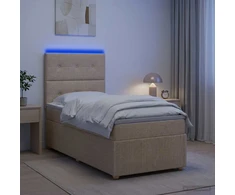 Lova LED lovos čiužinys su LED apšvietimu Kreminė 100 x 200 cm
